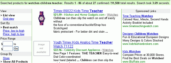 Screen shot of results from [ watches children teacher ]