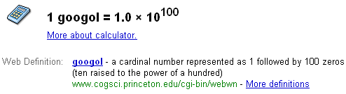 1 googol is 1 followed by a hundred zeros